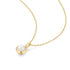 Gold Mother of Pearl Pendant Necklace